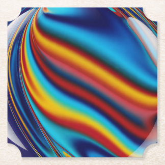 Colorful Marble ticket shape Paper Coaster Untersetzer