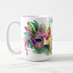COLORFUL MARDI GRAS MASKS KAFFEETASSE
