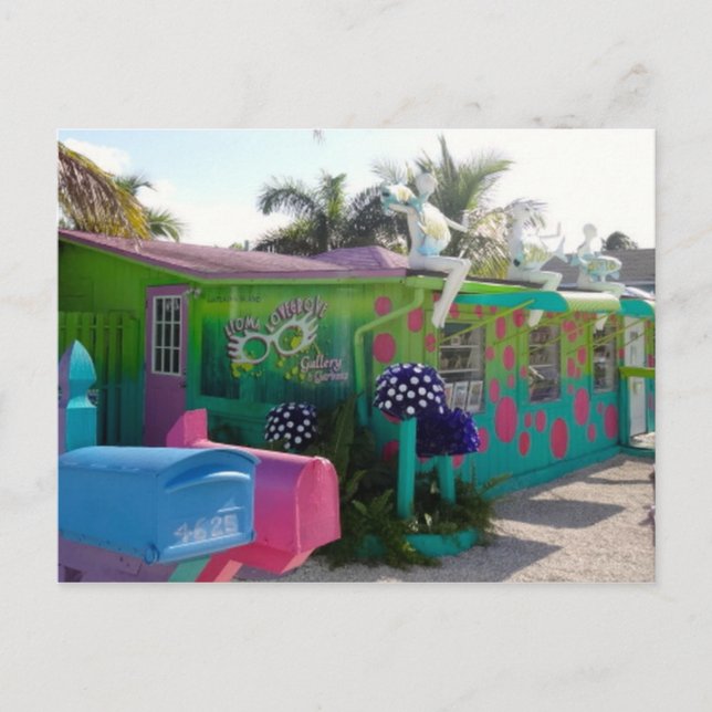 Colorful Matlacha Pine Island Florida Postkarte (Vorderseite)