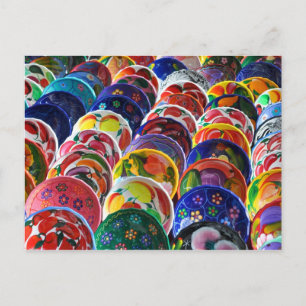 Colorful Mayan Mexican Bowls Postkarte