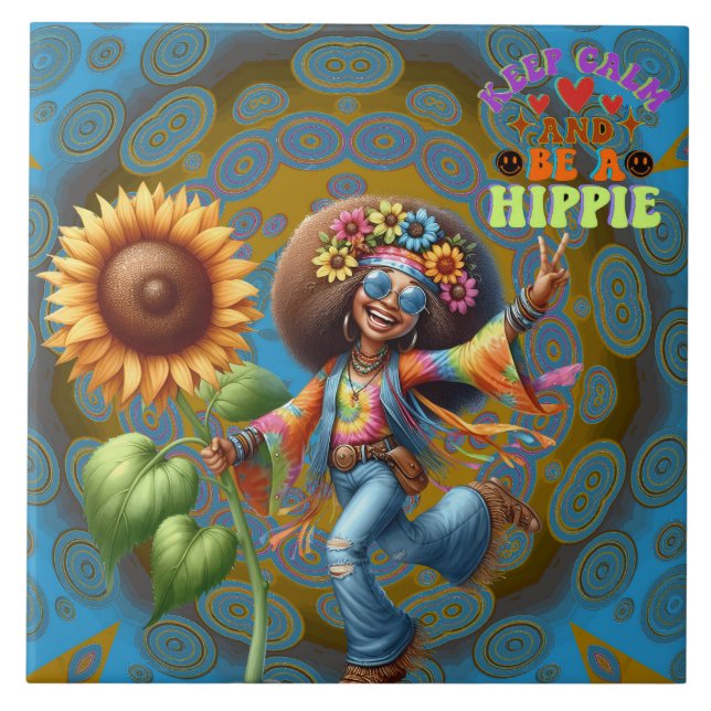 Colorful-Me Hippie Chic Behielt ruhige Keramik Til Fliese (Vorderseite)