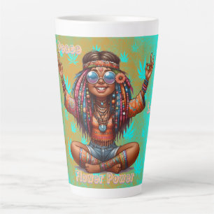 Colorful Me Hippie Chic Blume Power Latte Tasse