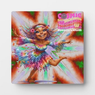 Colorful-Me Hippie Chic Cosmic Plaque mit Easel Fotoplatte