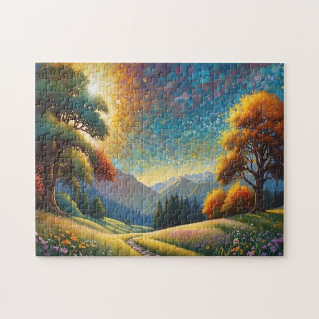 Colorful Meadow Flowers Art Puzzle (Horizontal)