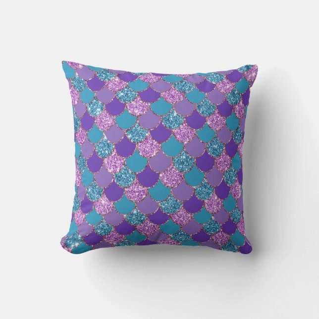 Colorful mermaid scales pattern kissen (Vorderseite)