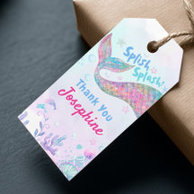 Colorful mermaid whimsical birthday custom