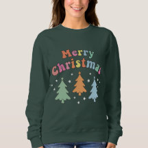 colorful Merry Christmas Tree Sweatshirt