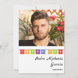 Colorful Mexican Fiesta 2024 Graduation Party Dankeskarte