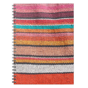 Colorful mexican, peruvian style rug surface close notizblock