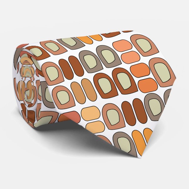 Colorful Mid Century Modern Geometric Krawatte (Gerollt)