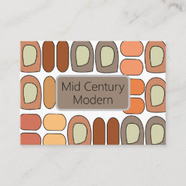 Colorful Mid Century Modern Geometric Visitenkarte