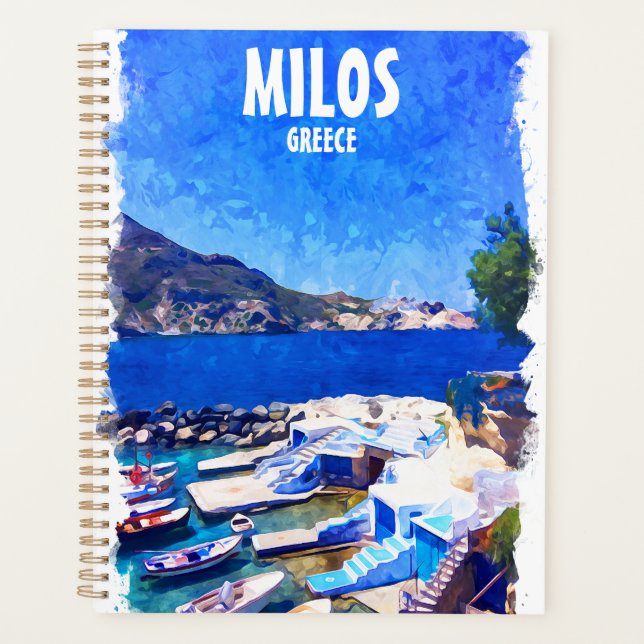Colorful Milos Griechenland Reisen Planer (Vorderseite)