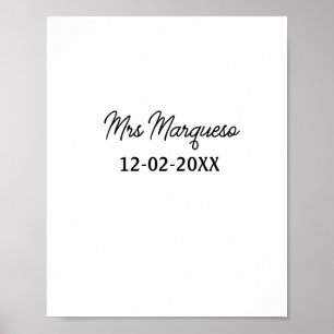 Colorful minimal add your text picture name poster