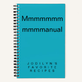 Colorful Minimalist Yummy Favorite Recipes Notizbuch