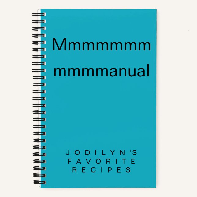 Colorful Minimalist Yummy Favorite Recipes Notizbuch (Vorderseite)