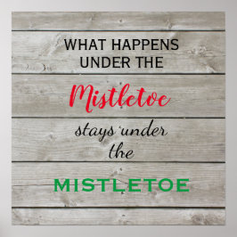 Colorful Mistletoe Holiday Poster