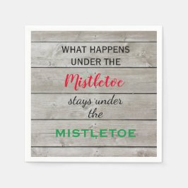 Colorful Mistletoe Holiday Serviette