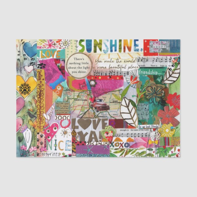 Colorful Mixed Media Inspirational  Seidenpapier (Vorderseite)