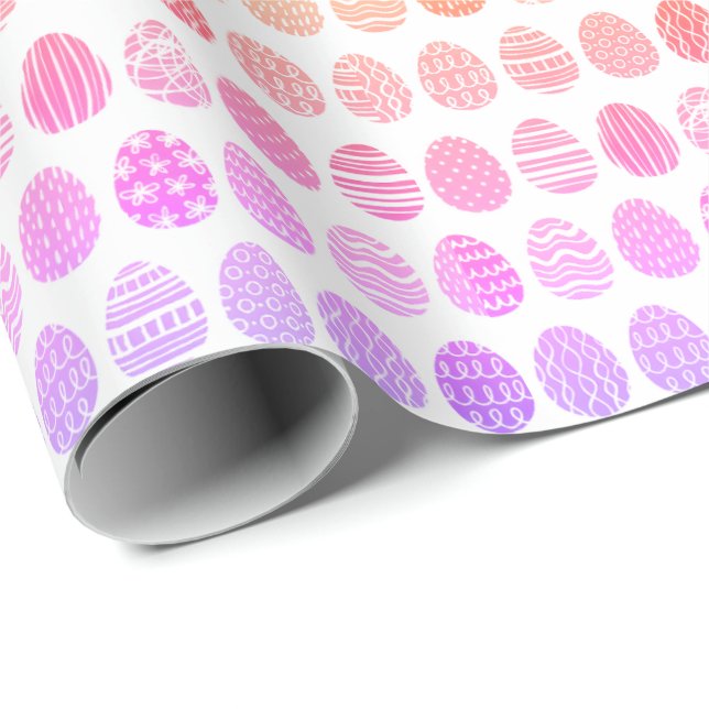 Colorful modern Easter Eggs Pattern  Geschenkpapier (Rolleneckpunkt)