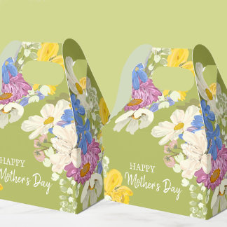 Colorful Modern Floral Blooms Mothers Day Geschenkschachtel