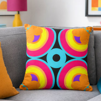 Colorful Modern Geometric Circle Kissen