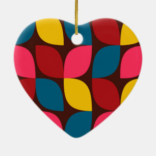 Colorful, modern, trendy, urban flower abstraction keramik ornament
