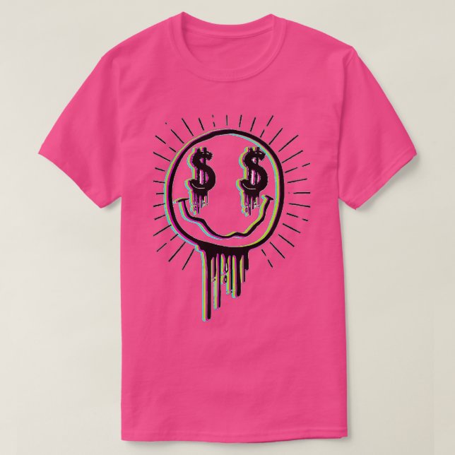 COLORFUL MONEY MELTING HAPPY FACE  T-Shirt (Design vorne)