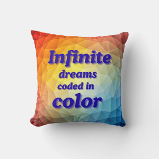 Colorful Motivational Quote Throw Pillow  Kissen