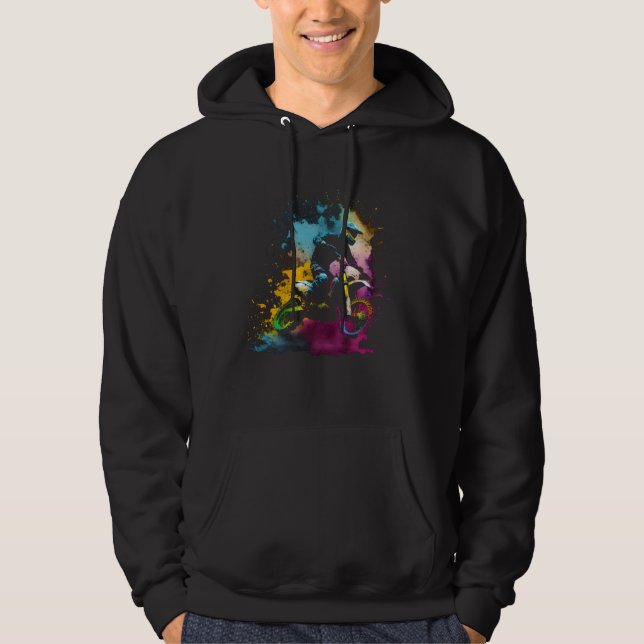Colorful Motocross Dirt Bike Racing Biker Motorcyc Hoodie (Vorderseite)