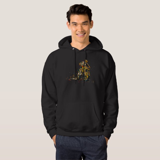 Colorful Motorcycle Dirt Bike Rider Hoodie (Vorne ganz)