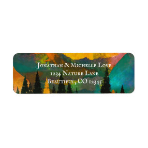 Colorful Mountains and Trees Beautiful Address
