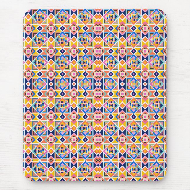 Colorful mouse pad with intricate geometric tile  mousepad (Vorne)