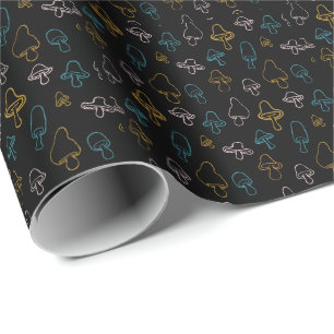 Colorful Mushroom Pattern Wrapping Paper Geschenkpapier