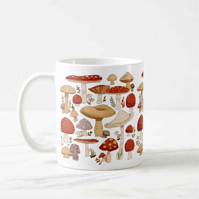 Colorful mushrooms party kaffeetasse (Links)