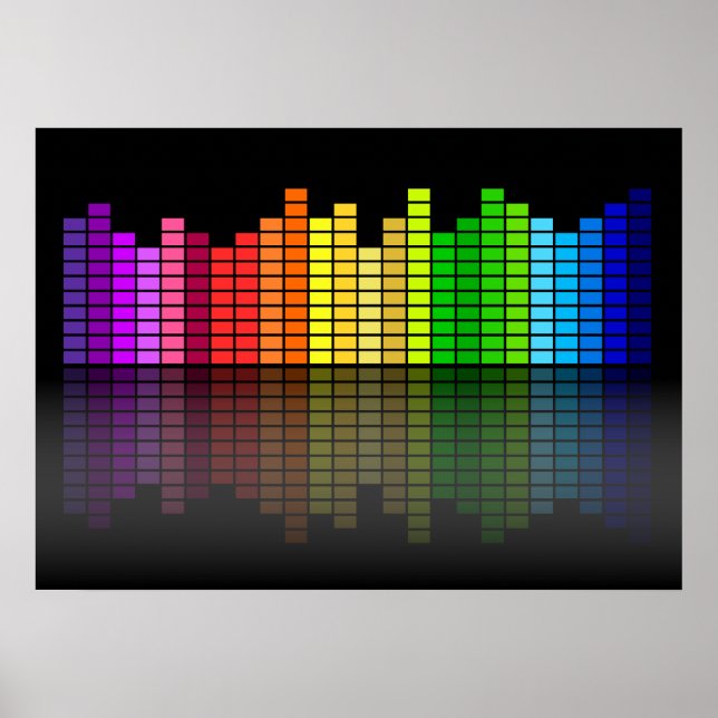 Colorful Music Equalizer Poster (Vorne)