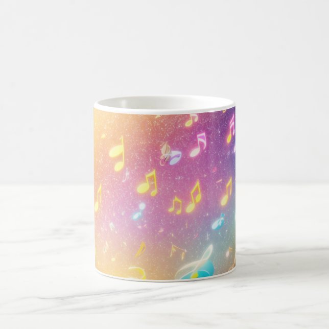 Colorful Music Notes Fantasy Mug Kaffeetasse (Mittel)