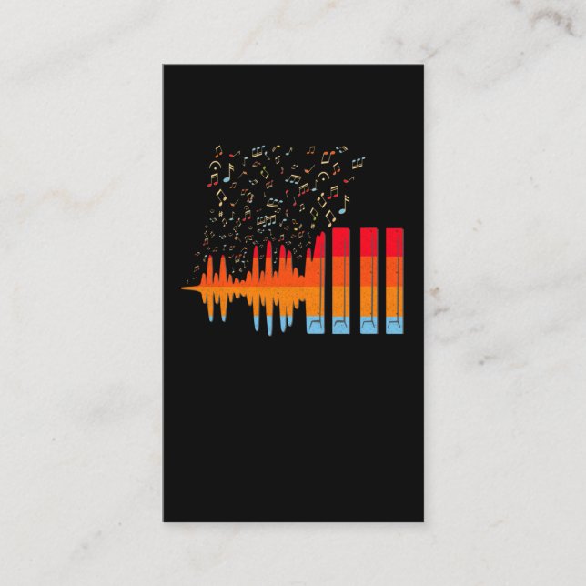 Colorful Music Notes Musician Pianist Visitenkarte (Vorderseite)