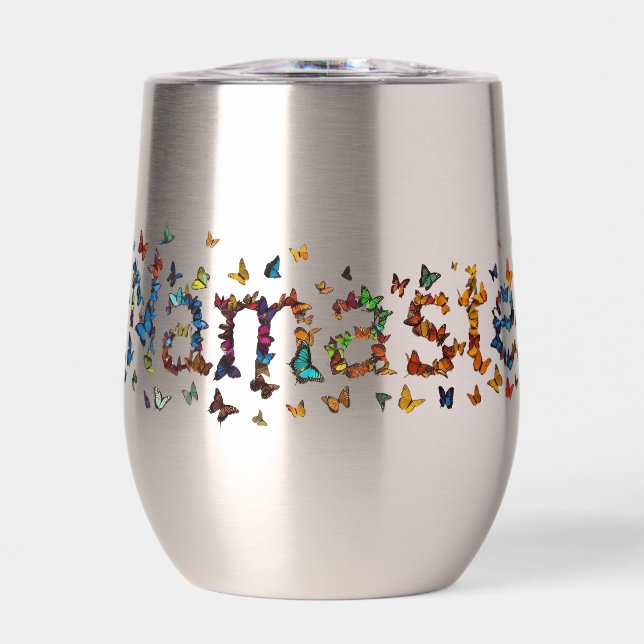 Colorful Namaste Butterflies - Graphic Yoga Art (Vorderseite)