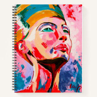 Colorful Nefertiti Notizbuch