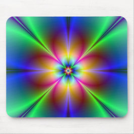 Colorful Neon Daisy Mousepad