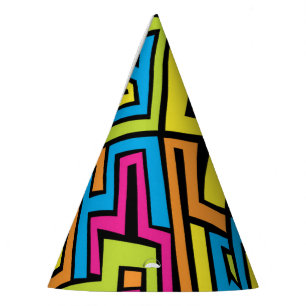 Colorful Neon Graffiti Street Art Pattern Partyhütchen