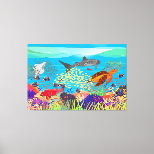 Colorful Ningaloo Reef Leinwanddruck (Vorderseite)