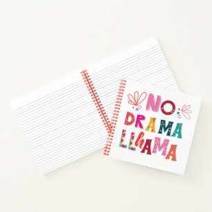 Colorful No Drama Llama Notizbuch