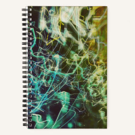 Colorful Noise Photo Abstract Electric Light Green Notizbuch