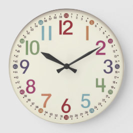 Colorful Numbered Round Acrylic Wall Clock Große Wanduhr