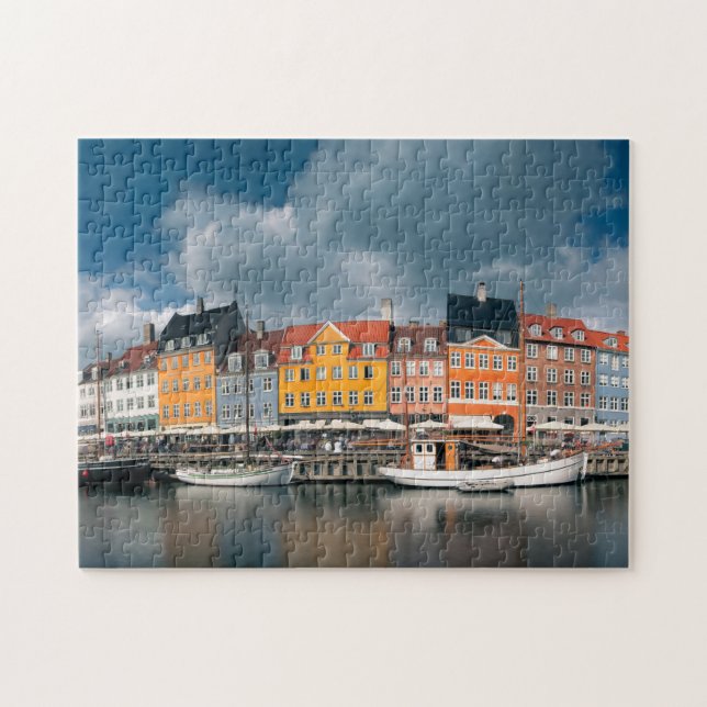 Colorful Nyhavn Waterfront Kopenhagen Dänemark Puzzle (Horizontal)