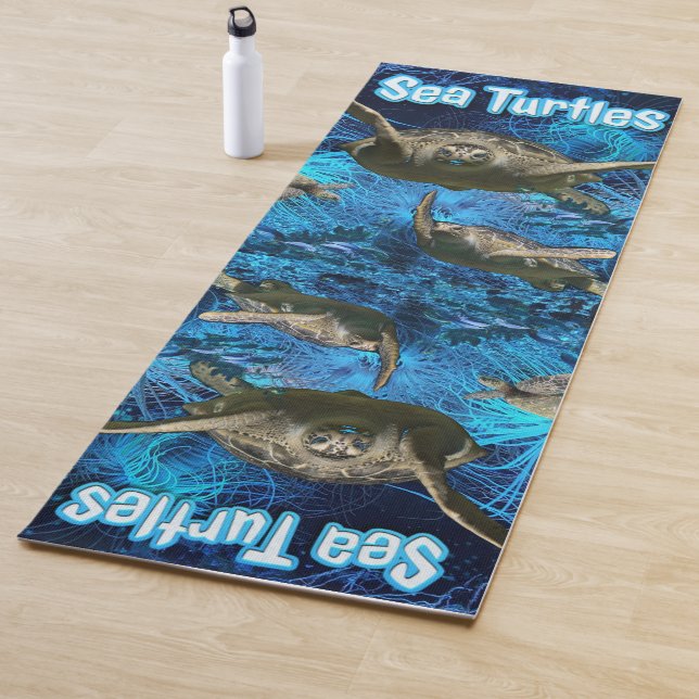 Colorful Ocean Sea Turtles  Yogamatte (Beispiel)