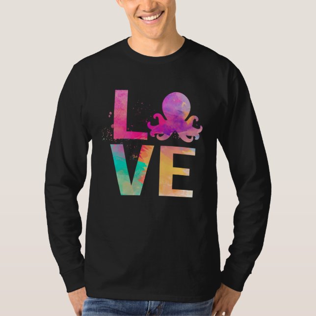 Colorful Octopus Mom Octopus T-Shirt (Vorderseite)