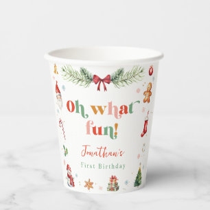 Colorful Oh, was Spaß 1. Weihnachts-Niedliche Gebu Pappbecher