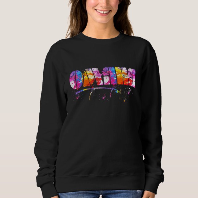Colorful Omaha Lettering  Watercolor Omaha Sweatshirt (Vorderseite)